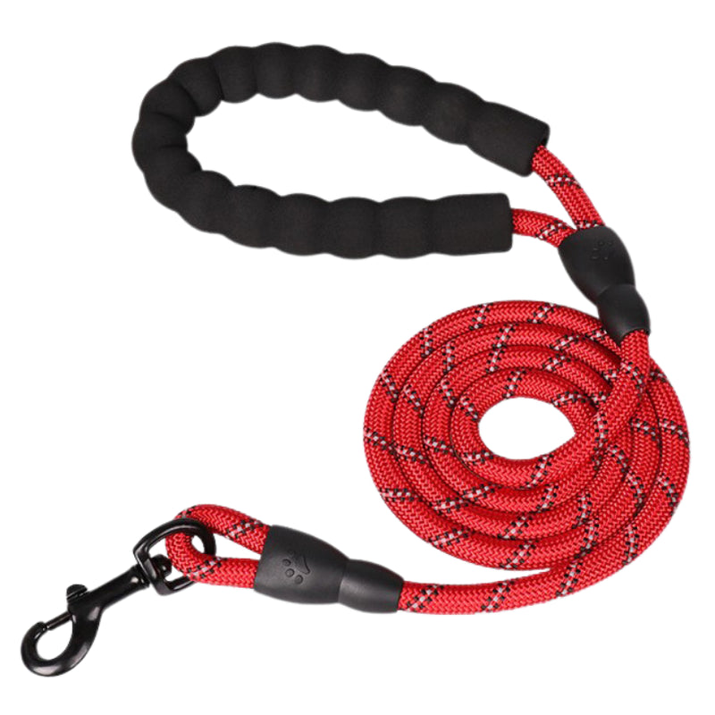 5FT Reflective Dog Leash Rope Braided Pet Leads Puppy Training Padded Braided