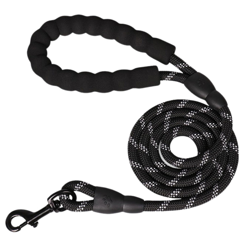 5FT Reflective Dog Leash Rope Braided Pet Leads Puppy Training Padded Braided