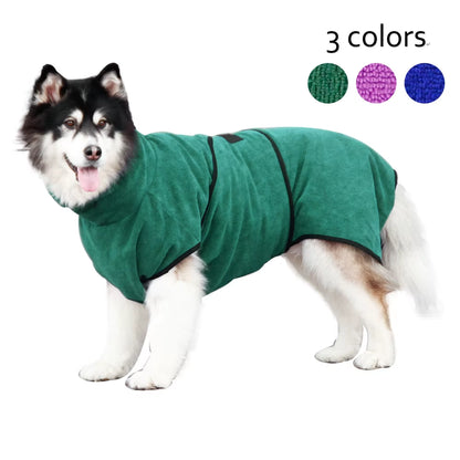 New Bathrobe for Dog Drying Towel Microfiber Quickly Absorbing Water Bath Towel Cat Hood Pet Bath Towel Grooming Pet Product