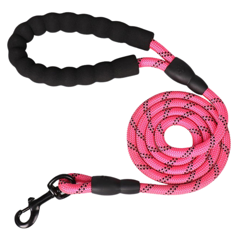 5FT Reflective Dog Leash Rope Braided Pet Leads Puppy Training Padded Braided